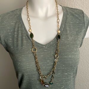 Vintage Large necklace gold tone